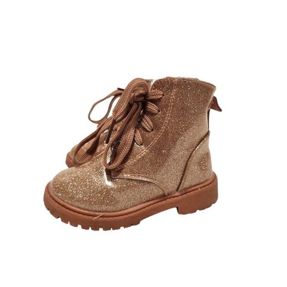 Pink Glitter toddler boots by Bebe size 6 - Picture 1 of 7